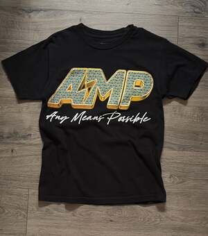 AMP Any Means Possible Anarchy Studded Black T-Shirt